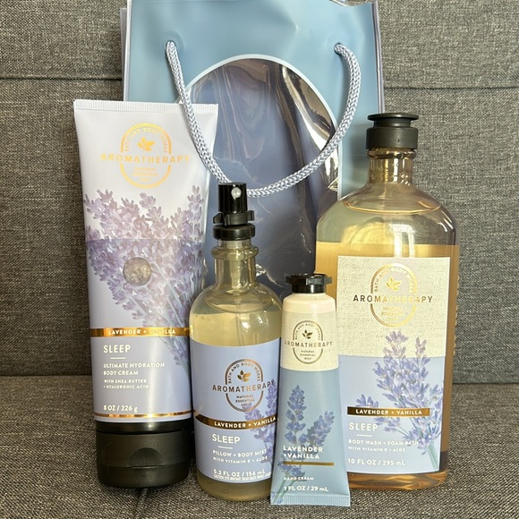 BATH & BODY 4pc SET AROMATHERAPY NATURAL ESSENTIAL OILS. - Picture 3 of 5